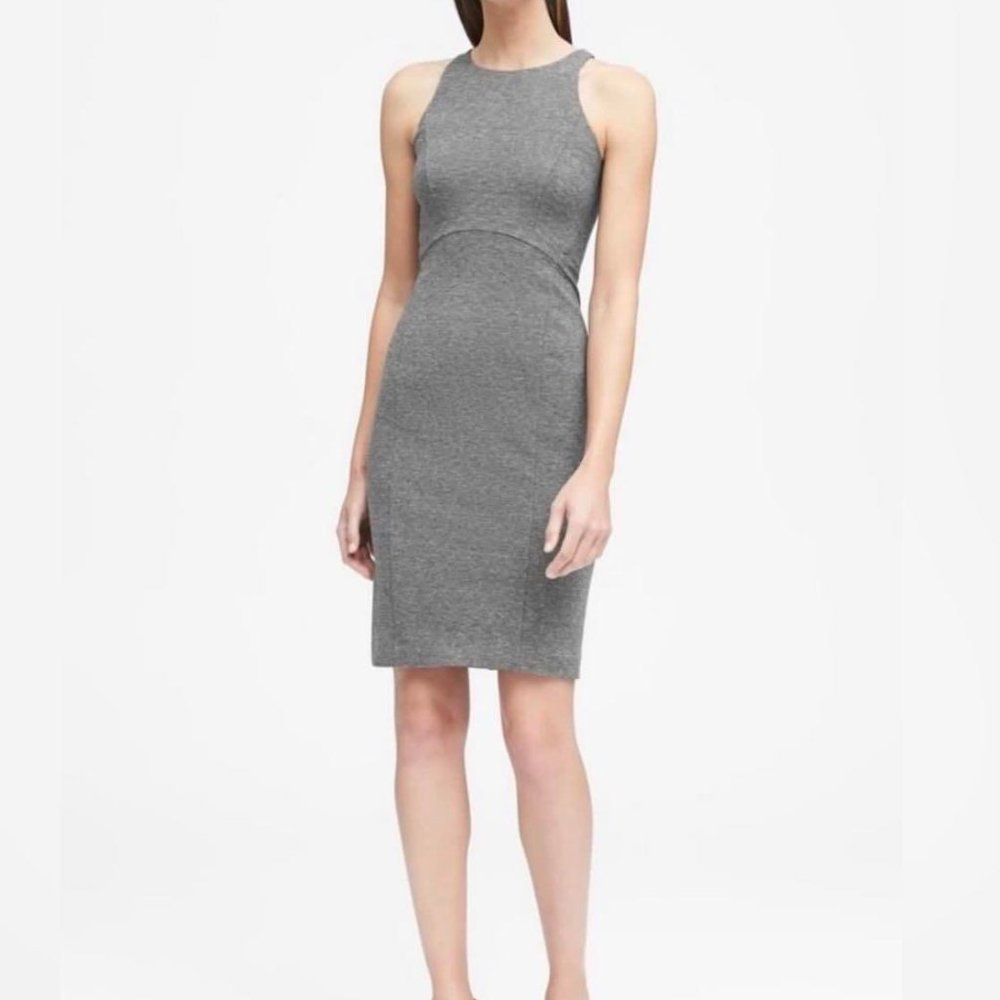 Banana Republic Grey Sheath Dress - OO Petite
